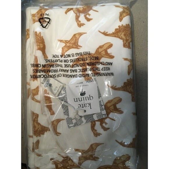 Kate Quinn blanket Neutral Dinosaur Swaddle baby infant gift newborn new nwt - Picture 2 of 2